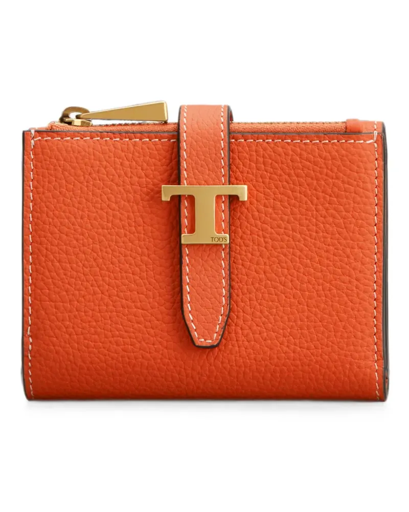 TOD'S wallet in leather - Orange Orange