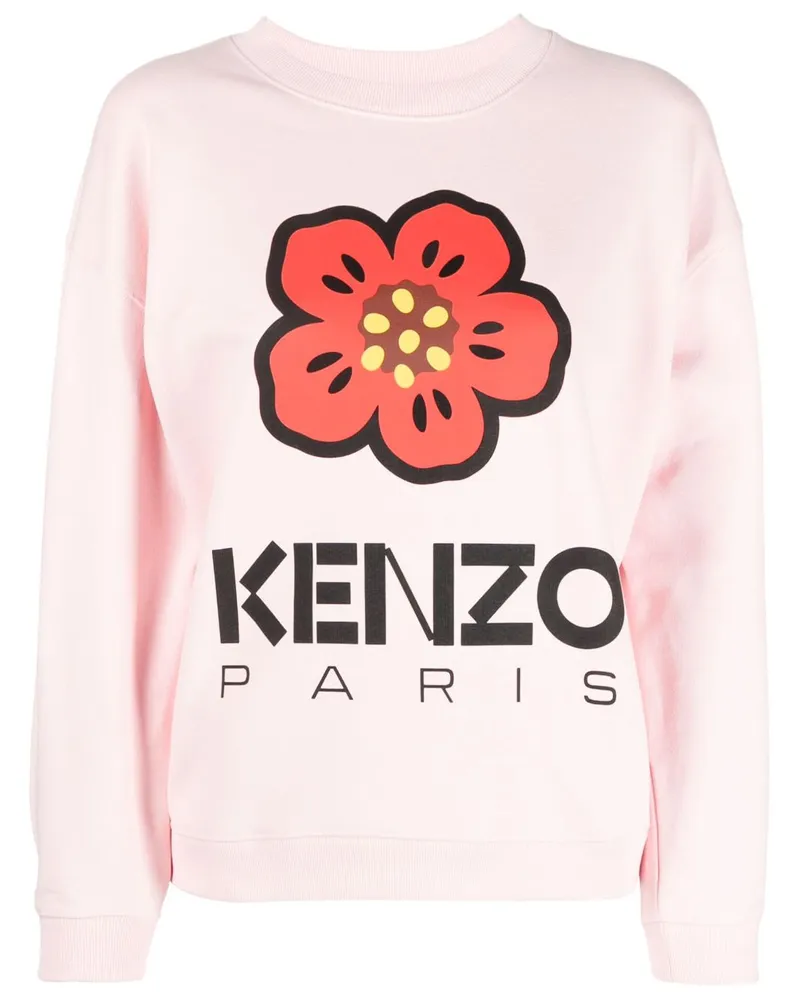 Kenzo Sweatshirt mit Boke Flower-Print Rosa