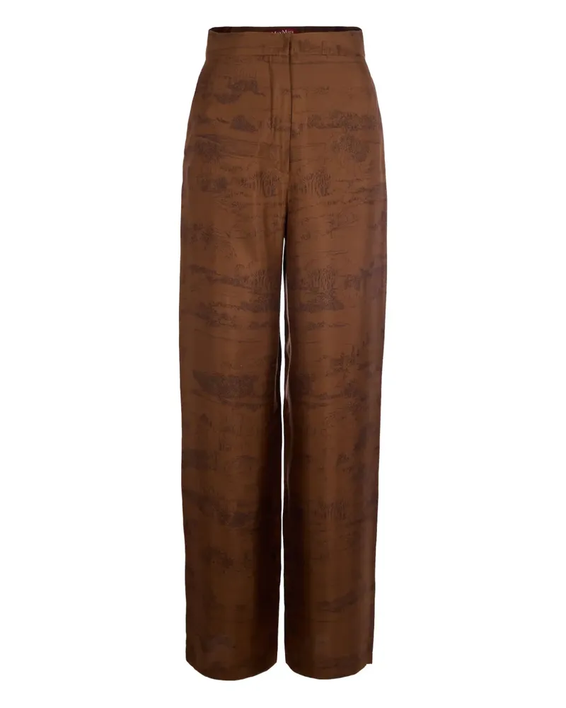Max Mara Hose mit Print - Braun Braun