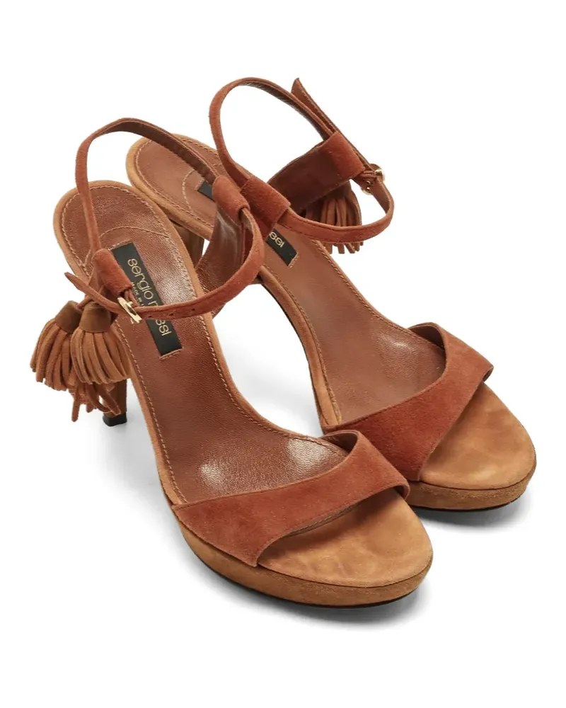 Sergio Rossi Wildledersandalen mit Quasten - Braun Braun