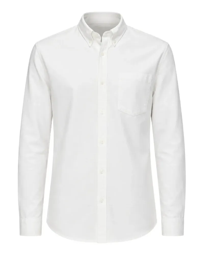 A.P.C. New Greg button-down collar long-sleeve shirt - Weiß Weiß