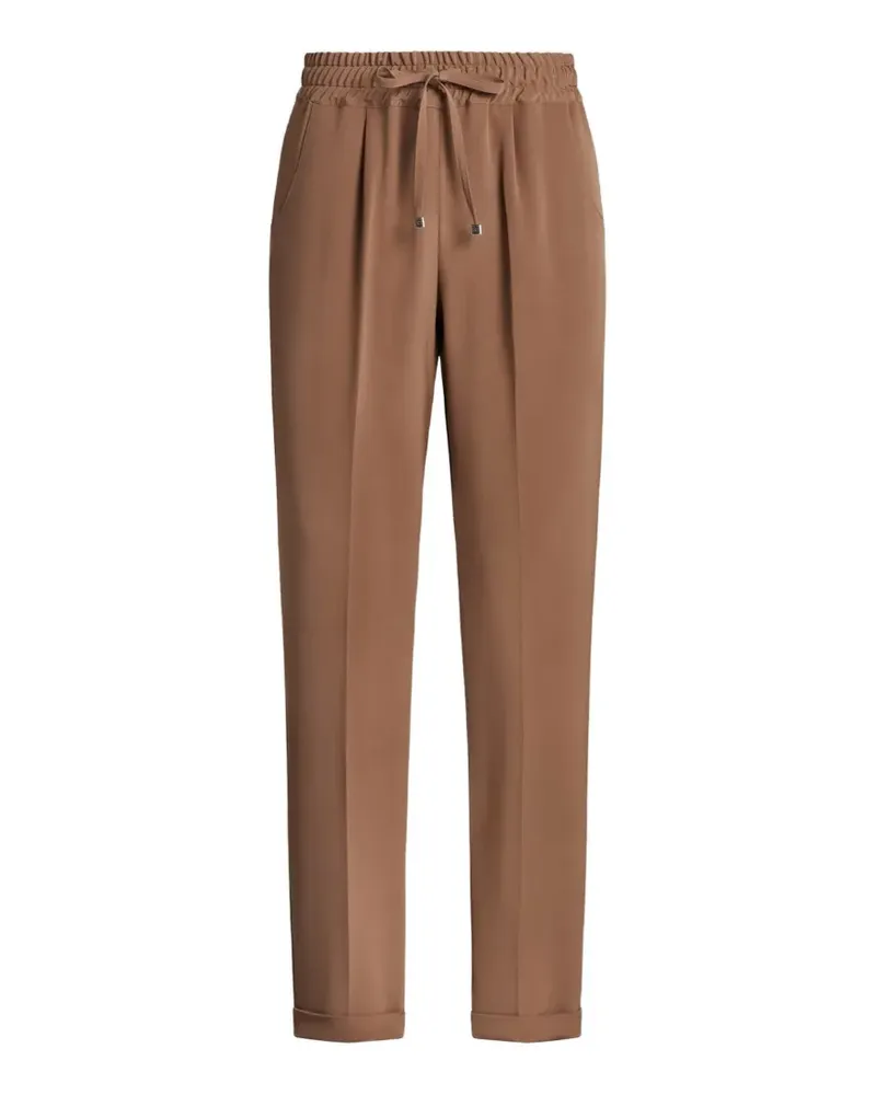 Kiton Hose mit Kordelzug - Braun Braun