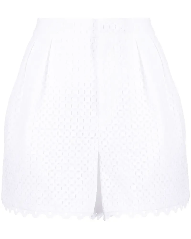 Dice Kayek Shorts mit Lochmuster - Weiß Weiß