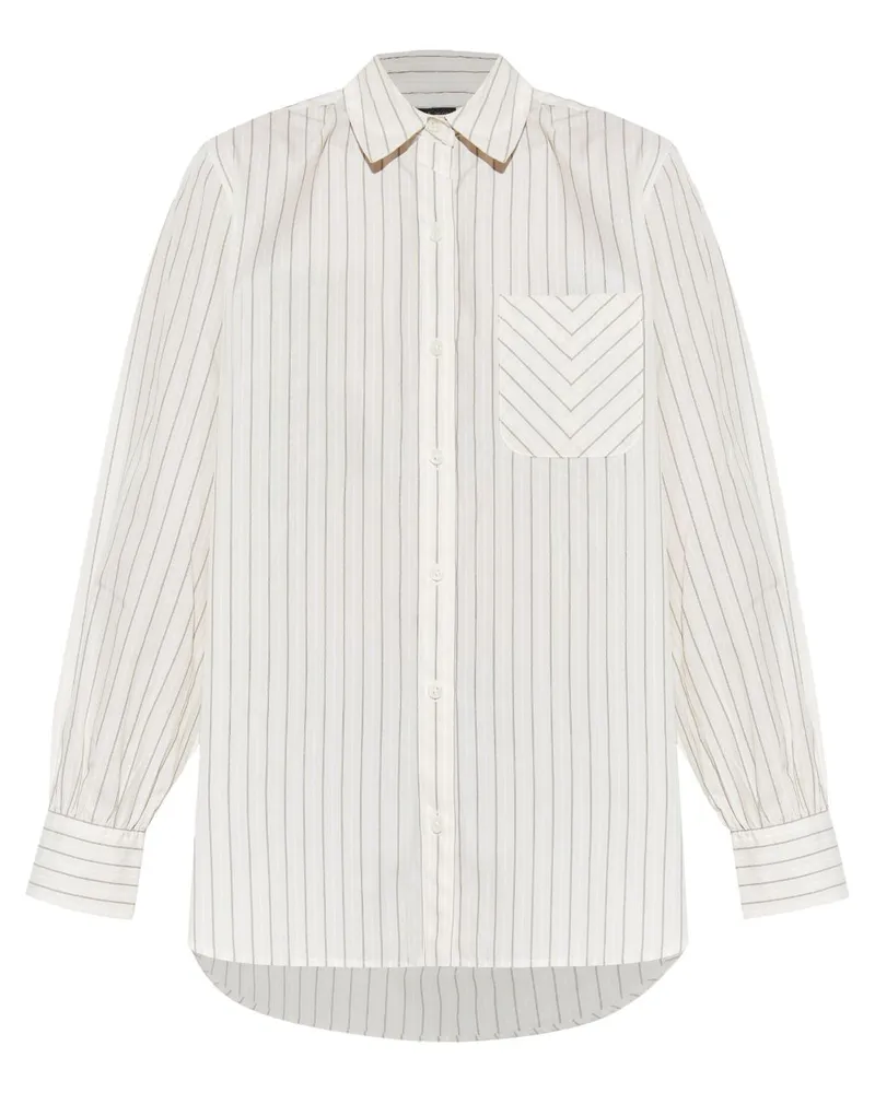 Rag & Bone Gestreiftes Hemd - Weiß Weiß