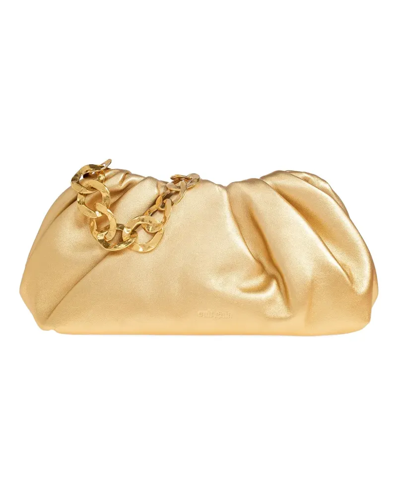 Cult Gaia Dulce ruched chain-link shoulder bag - Gold Gold