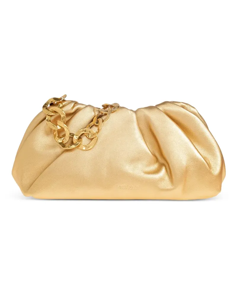 Cult Gaia Dulce ruched chain-link shoulder bag - Gold Gold