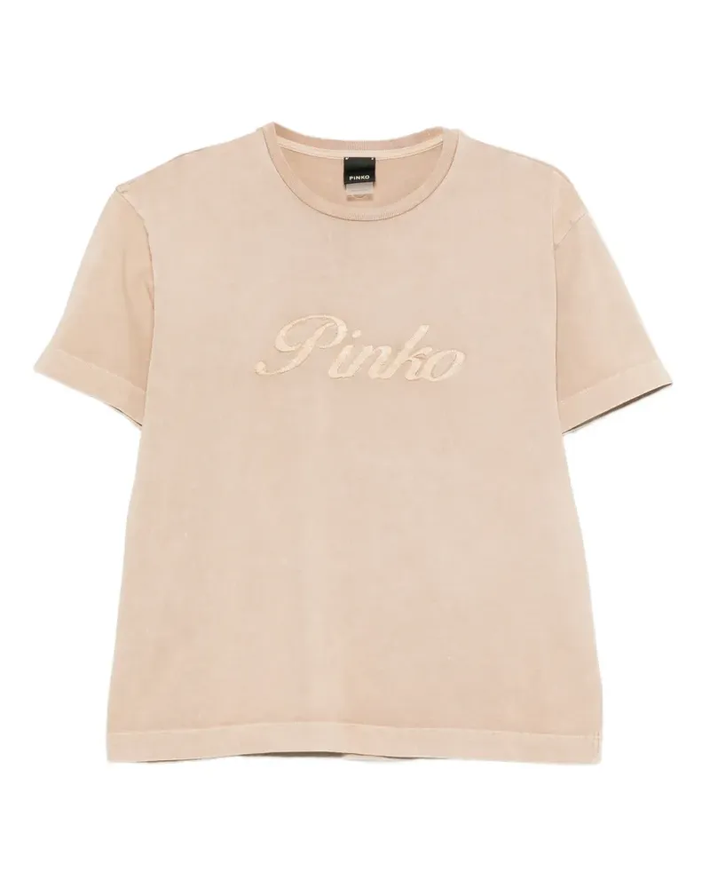 Pinko logo T-shirt - Nude Nude