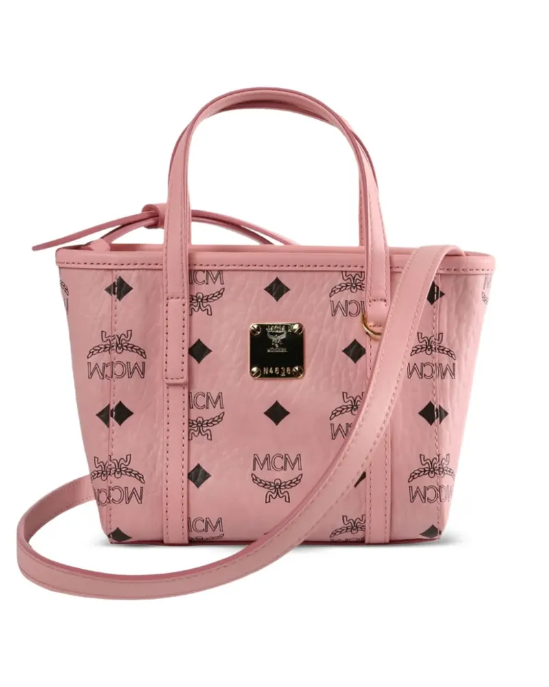 MCM monogram logo-plaque tote bag - Rosa Rosa