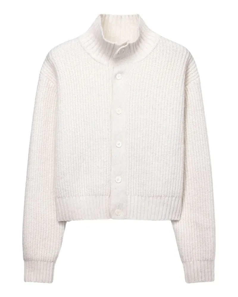 Dunst ribbed-knit button-up sweater - Nude Nude