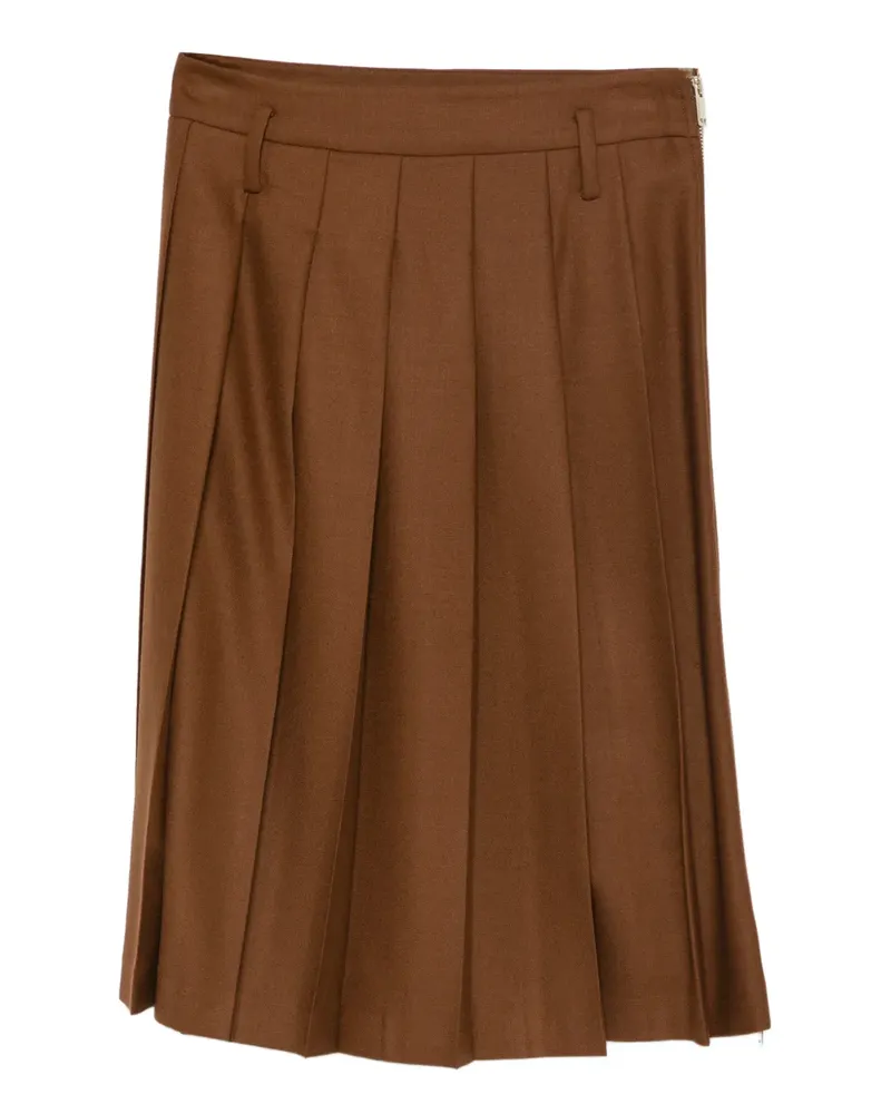 Semicouture Pleated Estella skirt - Braun Braun