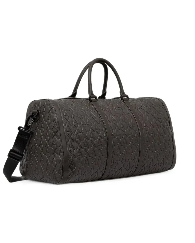 Armani Exchange Reisetasche mit Logo-Prägung - Braun Braun