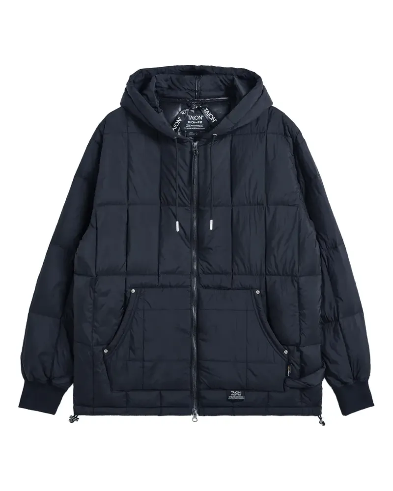 TAION quilted hooded jacket - Schwarz Schwarz