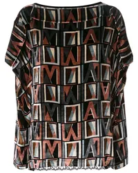 Antonio Marras Bluse mit Spitzeneinsatz Schwarz