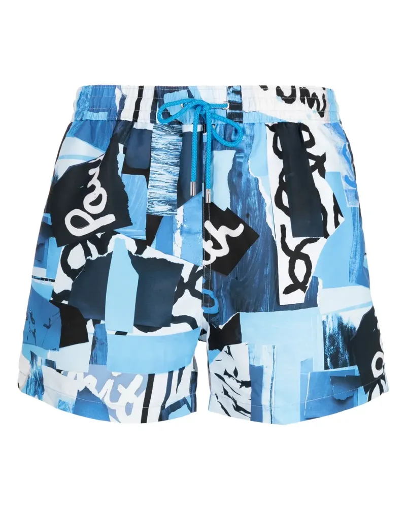 Paul Smith Badeshorts mit Logo-Print - Blau Blau