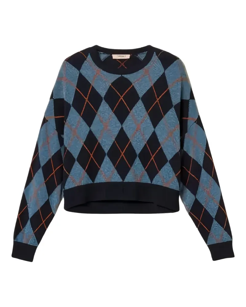 Twin-Set wool-blend jacquard jumper - Blau Blau