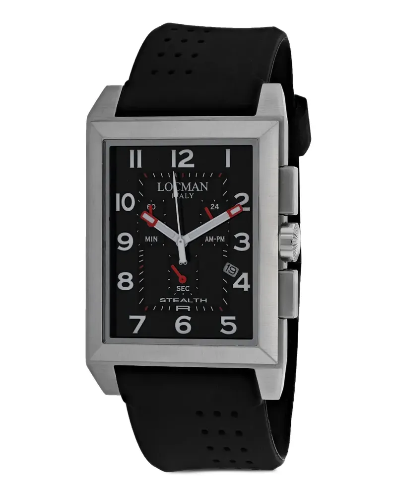 Locman Stealth 36mm watch - Schwarz Schwarz