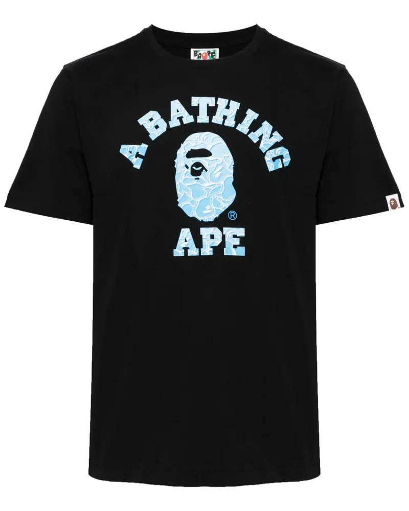 BAPE T-Shirt mit Logo-Print - Schwarz Schwarz