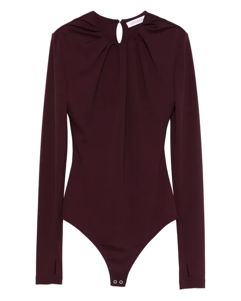 Viktor & Rolf Body mit drapiertem Ausschnitt - Rot Rot
