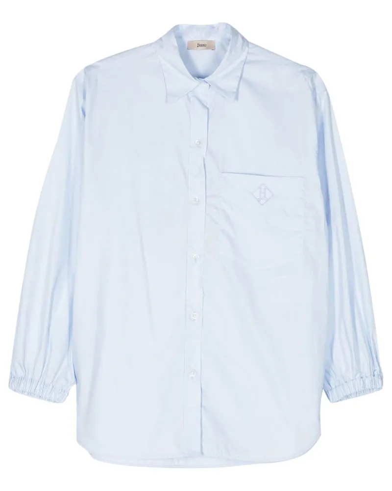 Herno T-Shirt mit Dreiviertelärmeln - Blau Blau