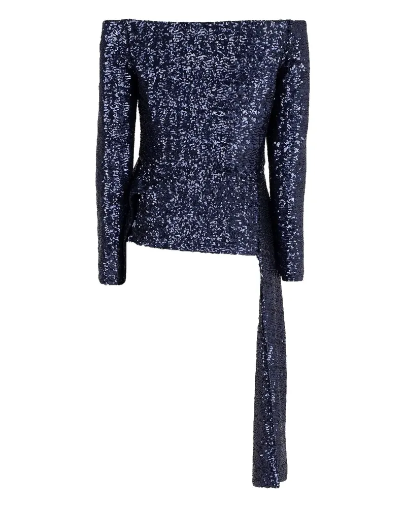 Roland Mouret Schulterfreies Oberteil mit Verzierung - Blau Blau