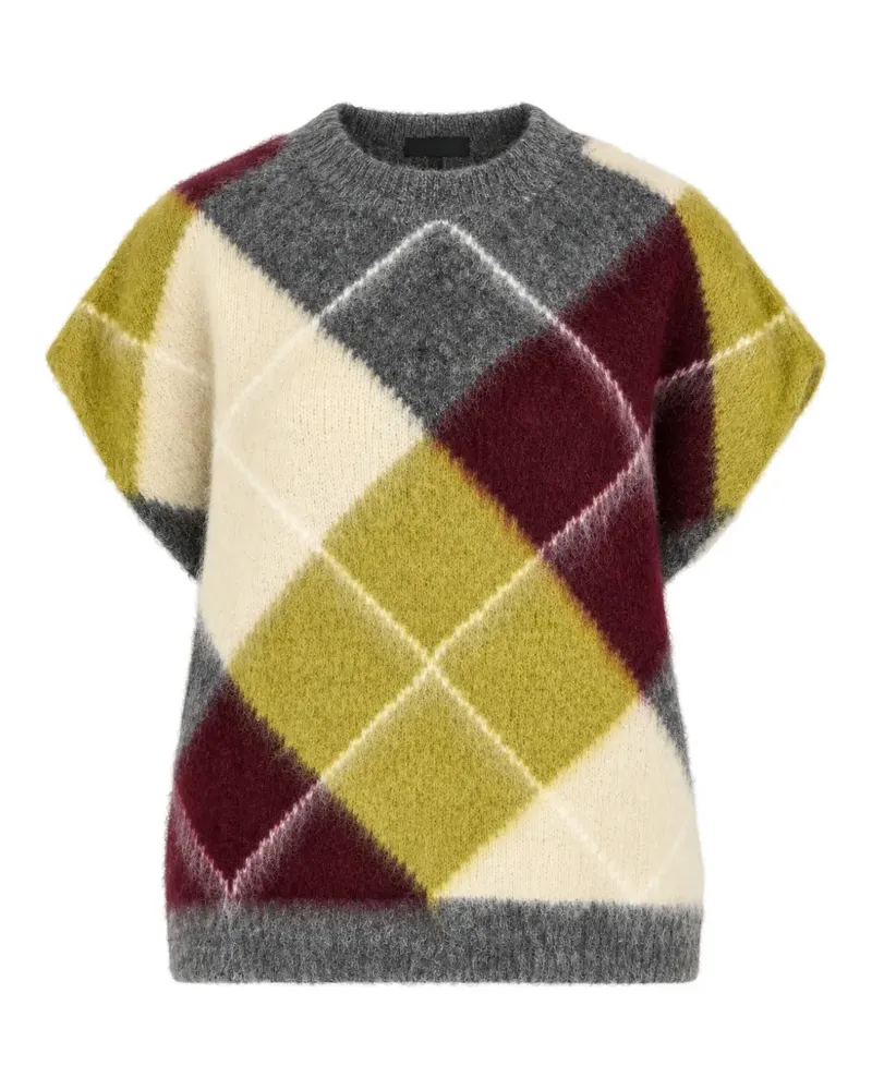 SOLOTRE Pullover mit Argyle-Muster - Grau Grau