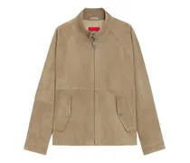 Wildlederjacke mit Reißverschluss - Braun