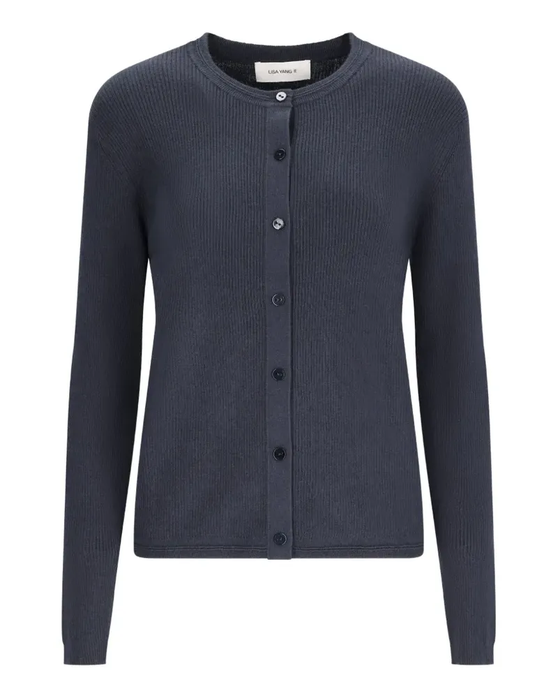 Lisa Yang Abeena ribbed-knit cardigan - Blau Blau