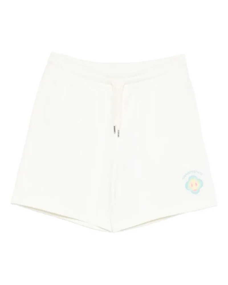 Casablanca Paris Smiley drawstring shorts - Weiß Weiß