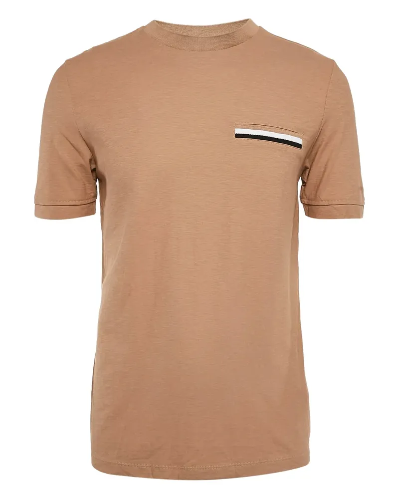 HUGO BOSS T-Shirt mit Streifendetail - Braun Braun