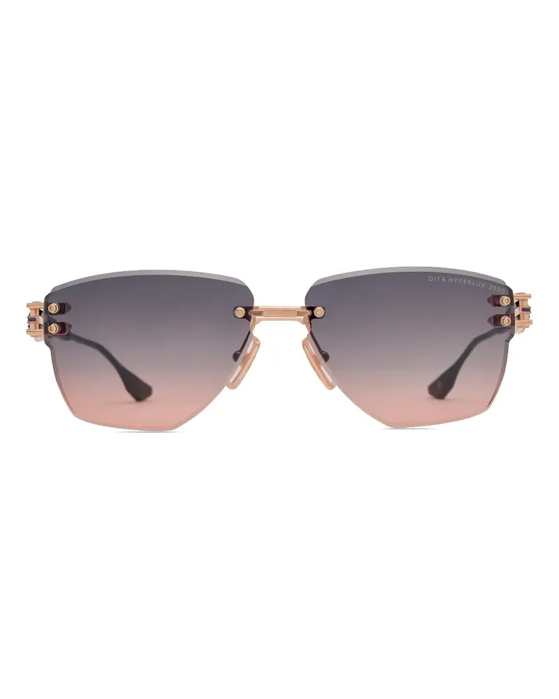 DITA gradient geometric-frame sunglasses - Gold Gold