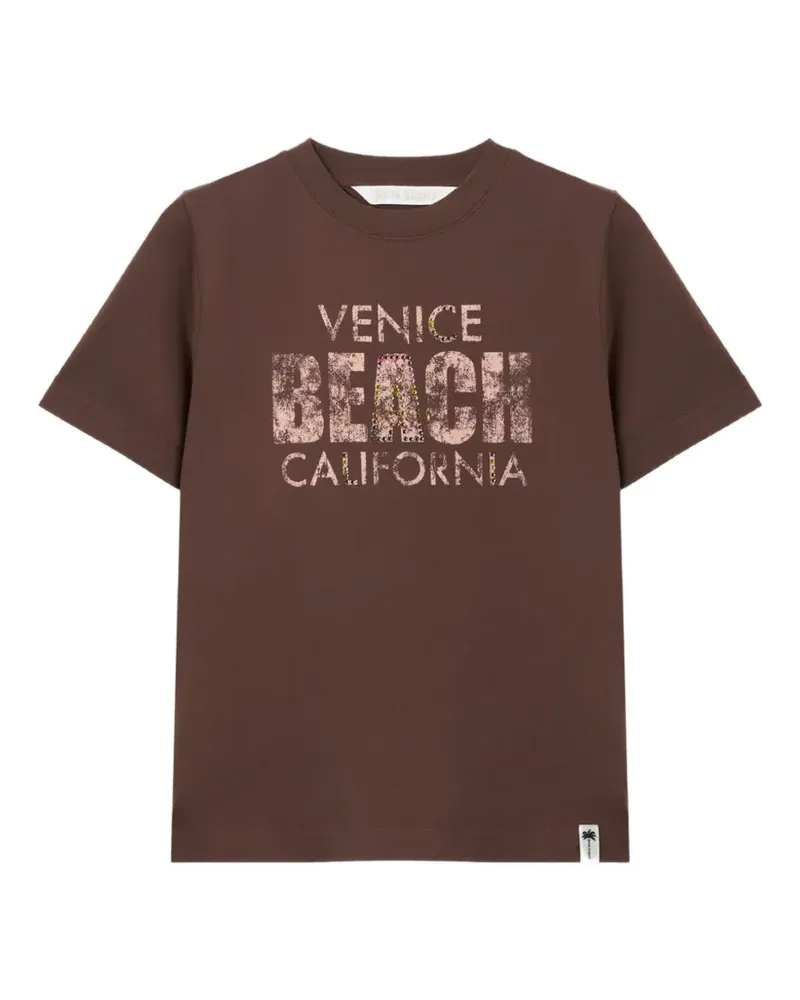Palm Angels Cali Vibes regular T-Shirt - Braun Braun