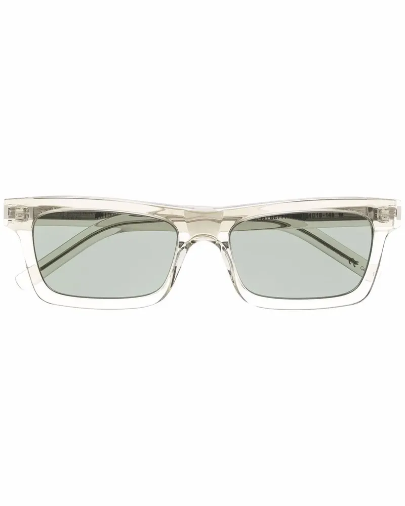 Saint Laurent Sonnenbrille mit eckigem Gestell - Nude Nude