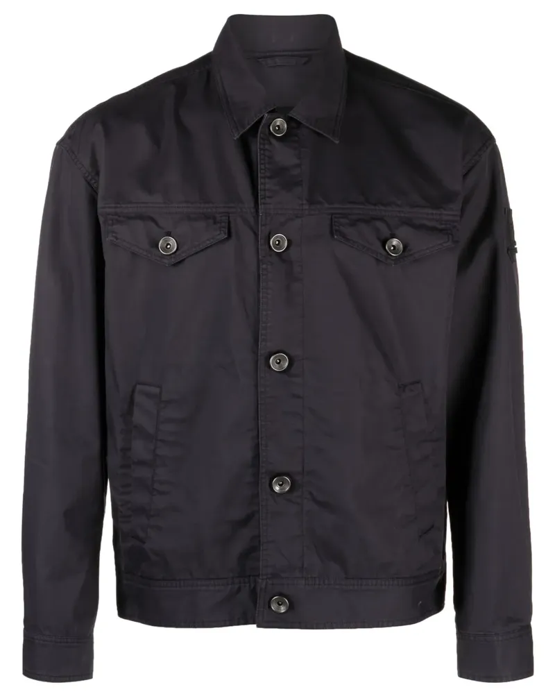 Herno Jeansjacke mit Knopfleiste - Blau Blau