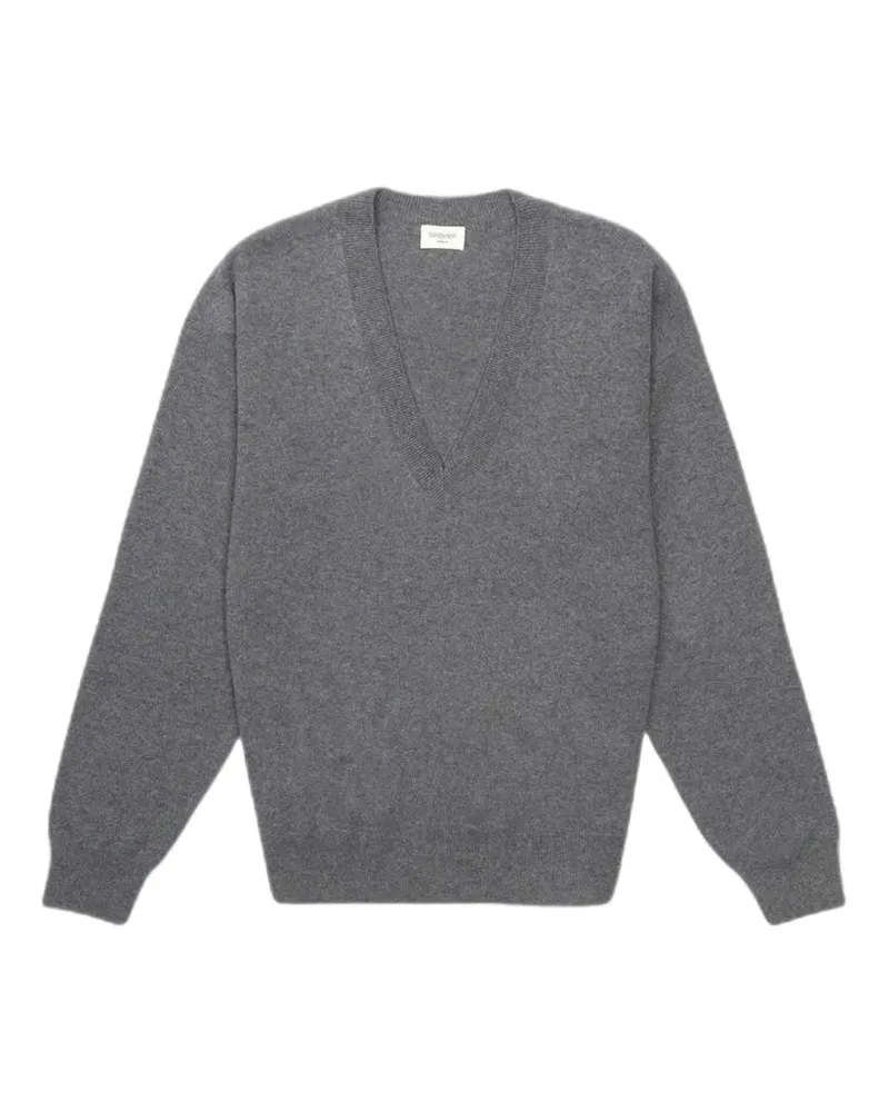 Saint Laurent V-neck sweater - Grau Grau