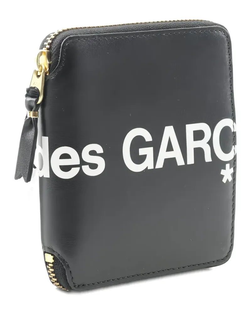 Comme des Garçons logo-print zipped bi-fold wallet - Schwarz Schwarz