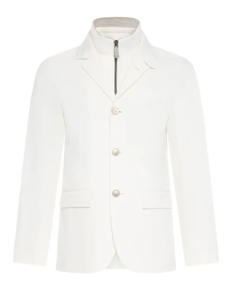 Herno layered-detail button-up jacket - Weiß Weiß