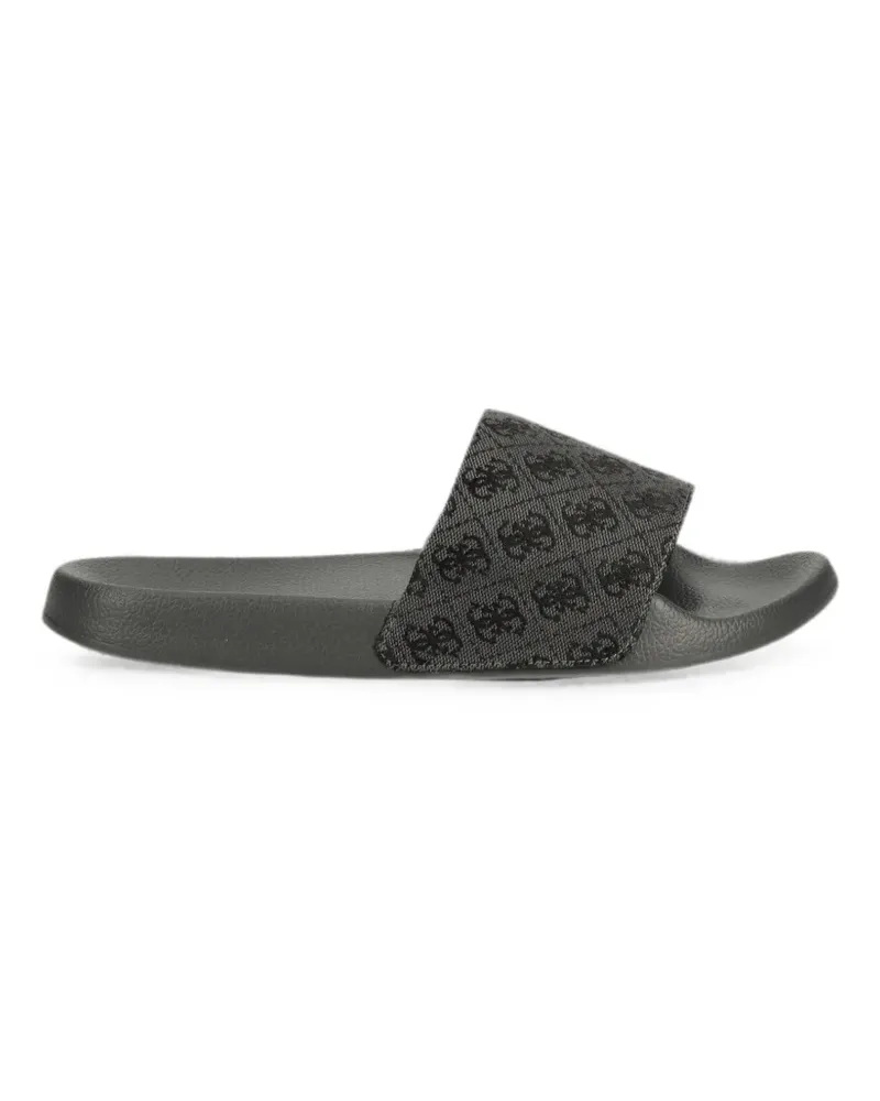 Guess Tokyo 4G monogram-print slides - Grau Grau