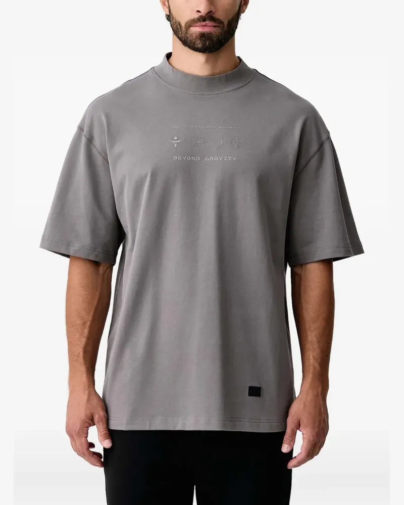 EA7 Beyond Gravity T-Shirt mit grafischem Print - Grau Grau
