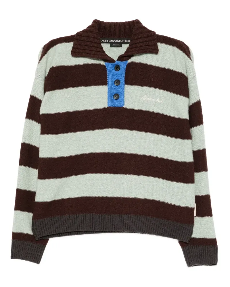 Andersson Bell Poloshirt mit Logo-Stickerei - Braun Braun