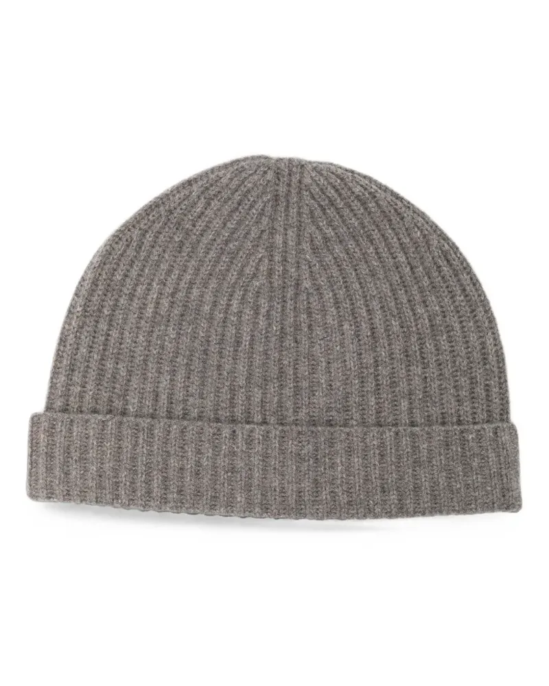 N.Peal Gerippte Beanie - Grau Grau