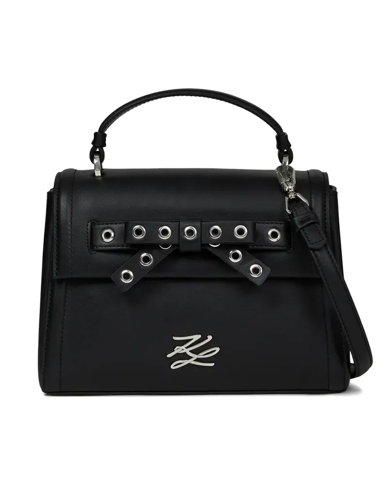 Karl Lagerfeld K/Autograph bow top handle bag - Schwarz Schwarz