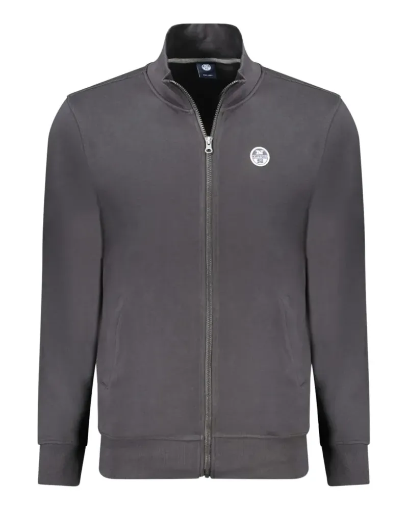 North Sails logo-patch zip-up sweatshirt - Grau Grau