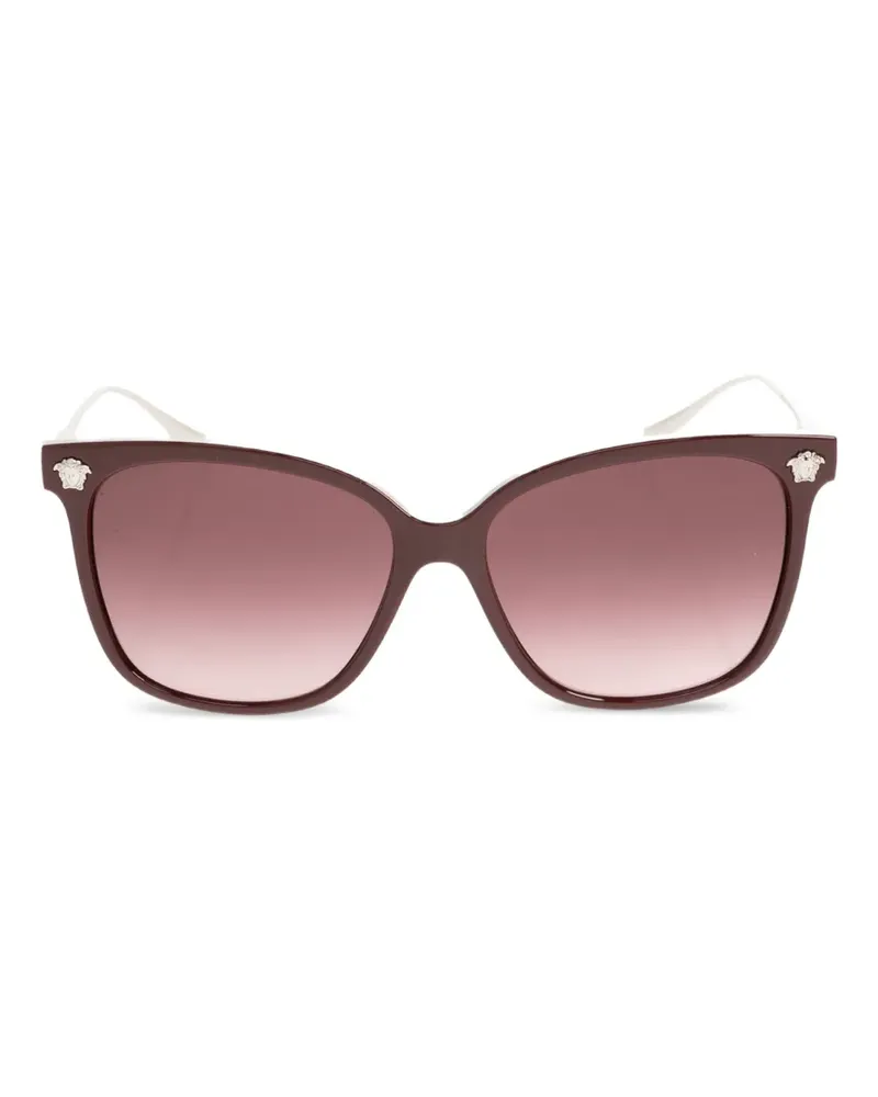 Versace Medusa-plaque square-frame sunglasses - Rot Rot