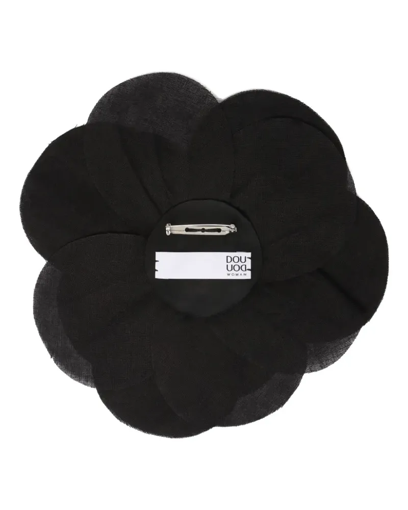 DOUUOD Blumenbrosche - Schwarz Schwarz