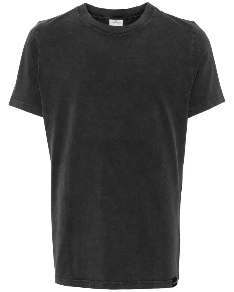 Courrèges T-Shirt mit Logo-Stickerei - Grau Grau