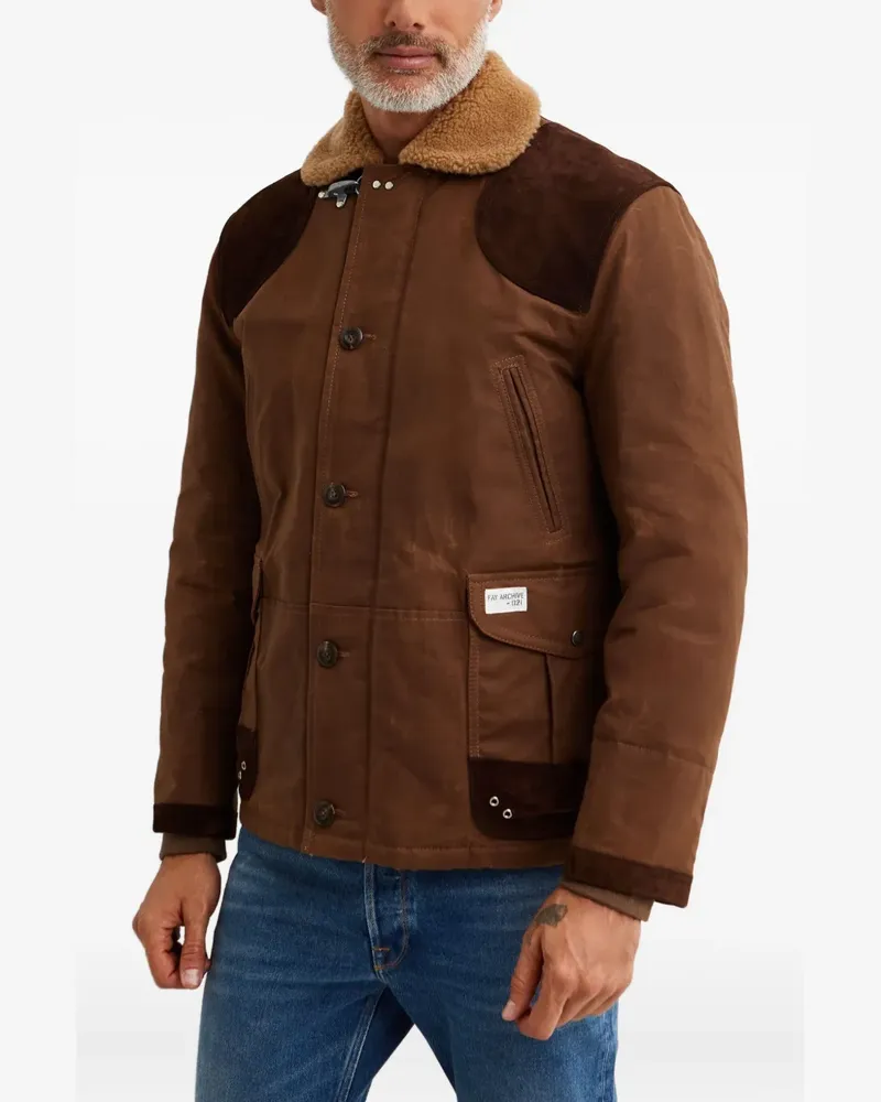 Fay shearling-collar jacket - Braun Braun