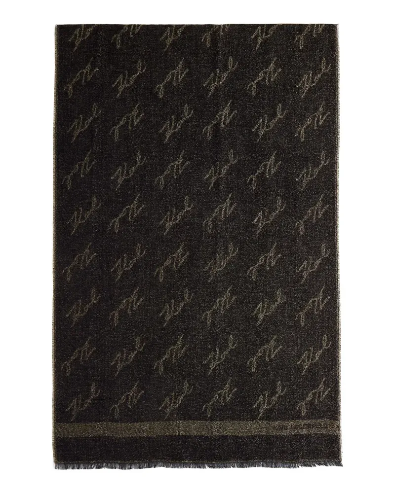Karl Lagerfeld Signature Schal - Schwarz Schwarz
