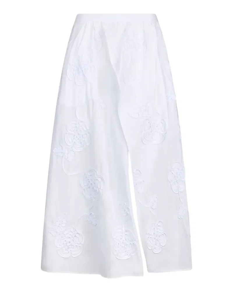 Liu Jo embroidery slit midi skirt - Weiß Weiß
