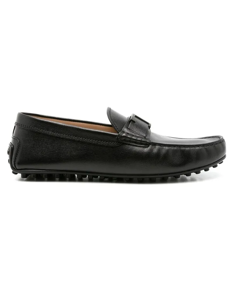 TOD'S Loafer aus strukturiertem Leder - Schwarz Schwarz