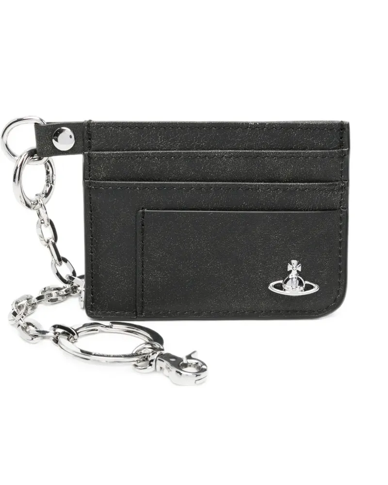Vivienne Westwood Kartenetui mit Orb-Schild - Schwarz Schwarz